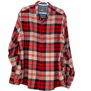 Eddie Bauer, men’s plaid shirt,  midweight, wrinkle free